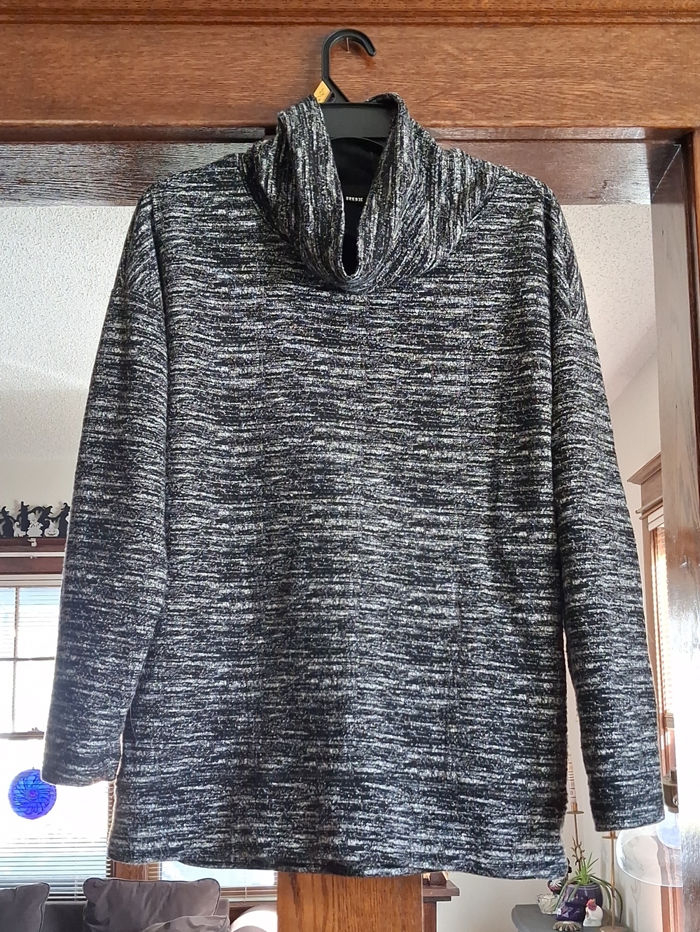 RBX Cowl Neck Women’s Sweater - Black Heather